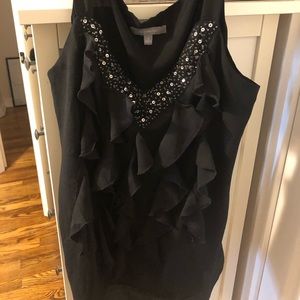 Sequin ruffle tank XL